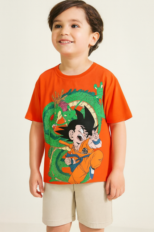 Dragon Ball Graphic Orange T-Shirt
